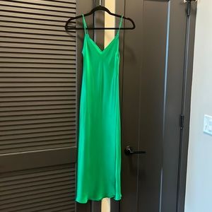 Dannijo xs midi slip dress in emerald
